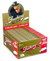 Smoking Gold King Size Slim Papers + Tips