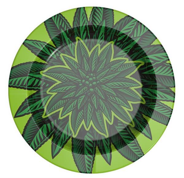 Metall Aschenbecher "BUD GREEN"